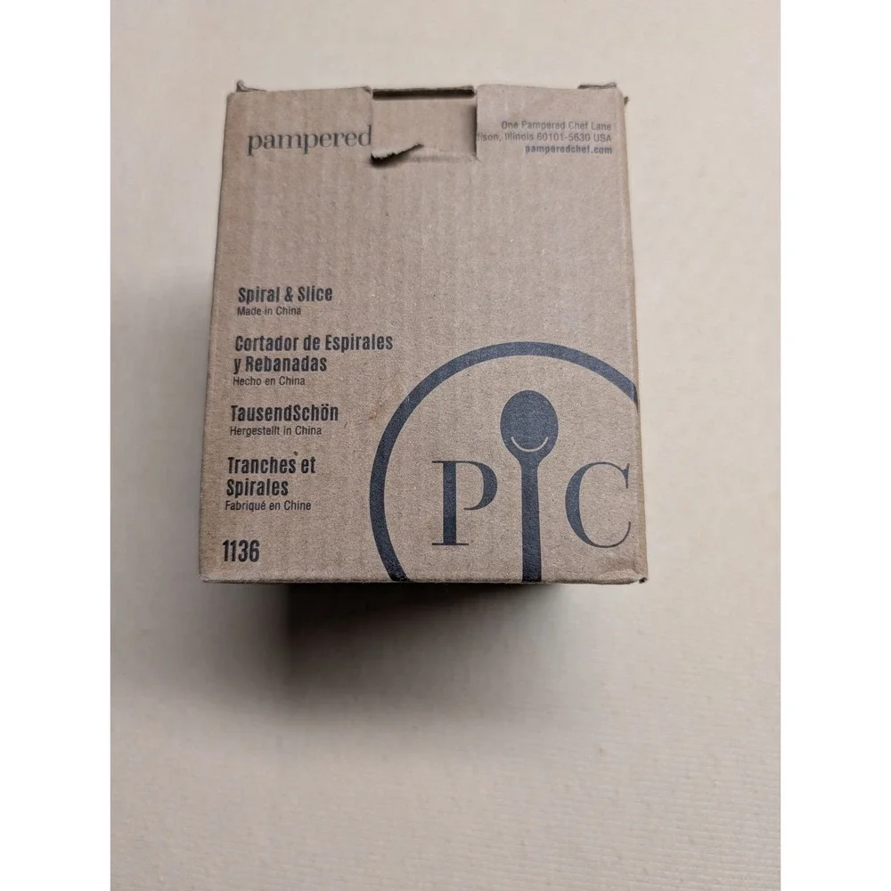 Pampered Chef Spiral & Slice With Box New Open Box Great For Garlic